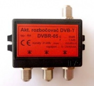 Aktivní rozbočovač 3x DVBR-05 20dB F 5-12V IVO
