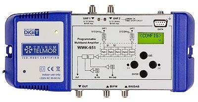Telmor WWK-951 programovatelný 5-ti kanálový zesilovač 2xUHF , VKV
