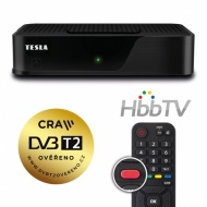 TESLA HYbbRID TV T200 přijímač T2 HEVC H.265 s HbbTV