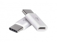 Redukce USB micro - USB C, bílá